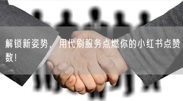 解锁新姿势，用代刷服务点燃你的小红书点赞数！